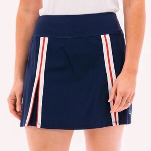 Foray Golf Navy Golf Tennis Skirt with Red and White Accents - America Braid